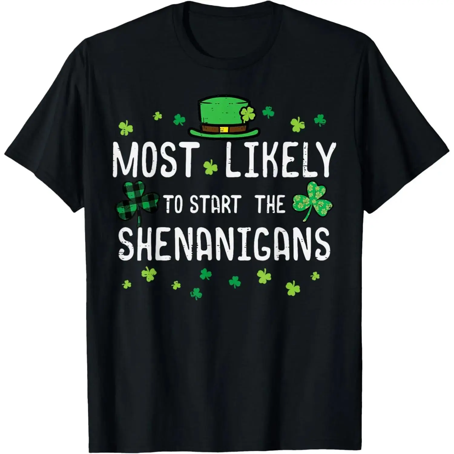 Women's St. Patrick's Day Shenanigans Graphic T-Shirt - Fun Kickoff Top for Men, Kids (Inclusive Unisex Style Option), Shortsleeve, Casual