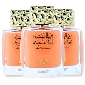 Surrati Royal Musk Lychee Rose Eau de Parfum 100ml (3.4 oz) - 3 Pack