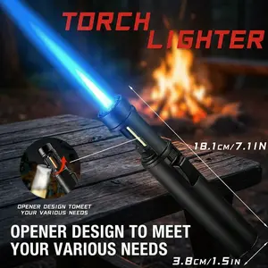 (No Gas)Multipurpose Butane Torch Lighter, Adjustable Flame, Kitchen & Outdoor Cooking Tool – Ideal for BBQ, Baking, Creme Brulee, Camping, Gift Boxed – Perfect Present for Mom, Dad, or Any Home Chef