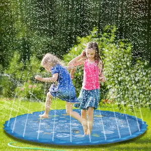 67inch Splash Pad for  Dog Non-Slip Sprinkler Pool Large Summer Outdoor Water Toys Thickened Splash Play Mat for Girls Boys Pet