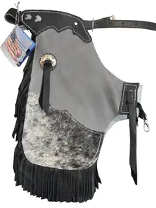 R Bar K/Custom Made Leather Chinks /Size 3/4T Leather Kids Chinks/Hair On Cowhide Kids Chinks