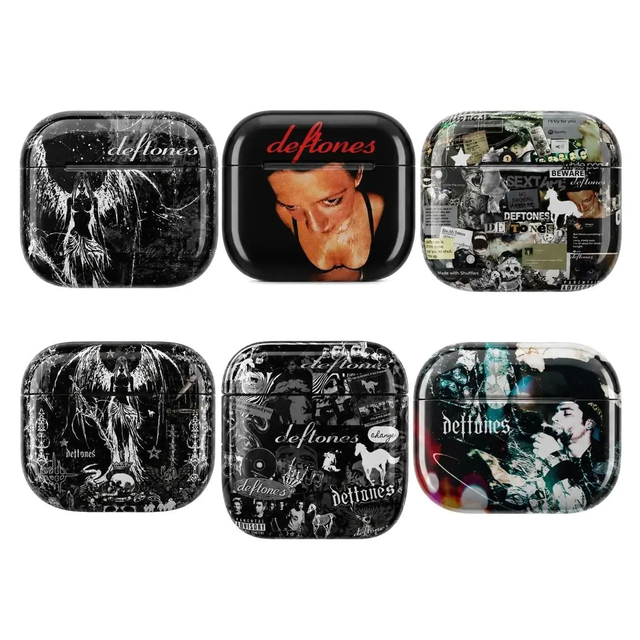 Def.t0nes AirPods Case - Alternative Rock Aesthetic Cover for AirPods 1-4 and AirPods Pro Case, Shockproof Protective Sleeve for AirPods