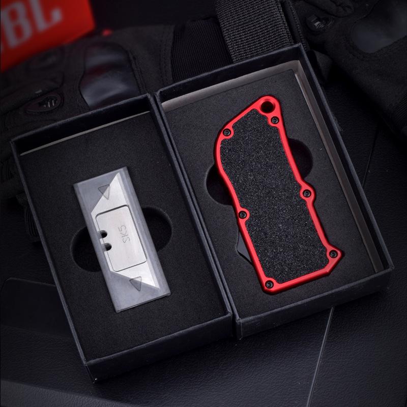 New Box Cutter with Clip Small EDC Pocket Knife,Precision Craft Utility Knife, Razor Blade Boxcutters For Office Home Arts, With 5pcs Spare Blades, EDC TOOL