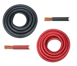 1/0 Gauge Pure Copper Ultra Flexible Welding & Battery Cable Abrasion Industrial