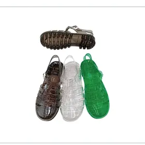 GEERTA Brand Women's & Girl's Brown White Green Jelly Sandals - Ultra Soft Cushioned Sole Non Slip Design for Summer Casual Wear