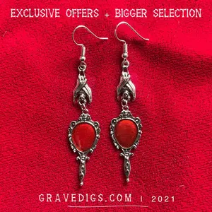 Blood Drop Bat Earrings | Gothic Fantasy Halloween