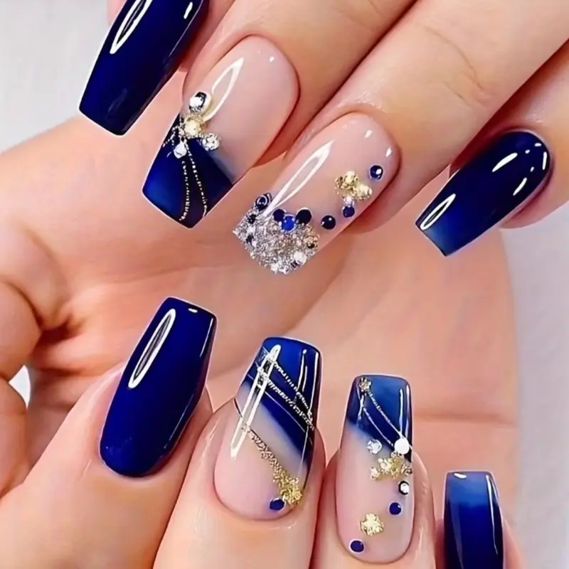 24pcs of Medium-Sized Ballet Fake Nails