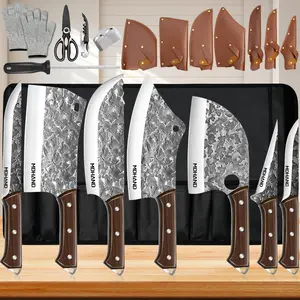 MDHAND Kitchen Knife Set , Non-Stick High Carbon Stainless Steel, Sharp Blades for Meat, Slicing, Chopping, Best Gift, mothersdaygift#Summervibes