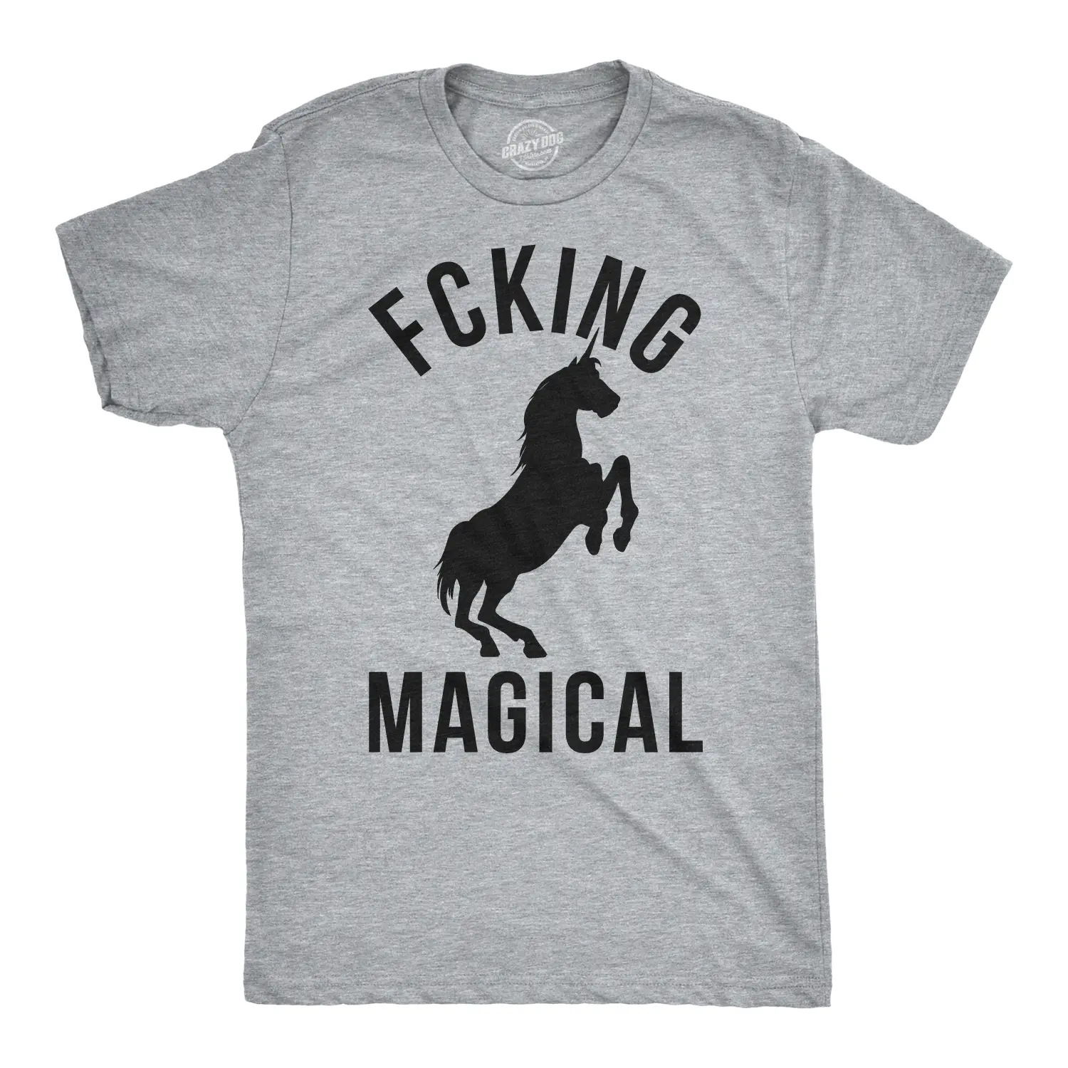 Mens Magical Funny T shirts Unicorn Vintage Tees Cool Hilarious Novelty T shirt Mens Funny T Shirts Cool Vintage Fashion T-Shirt Gift Classic Menswear Vintage Apparel for Men Funny Unicorn Short Sleeve Novelty Light Grey