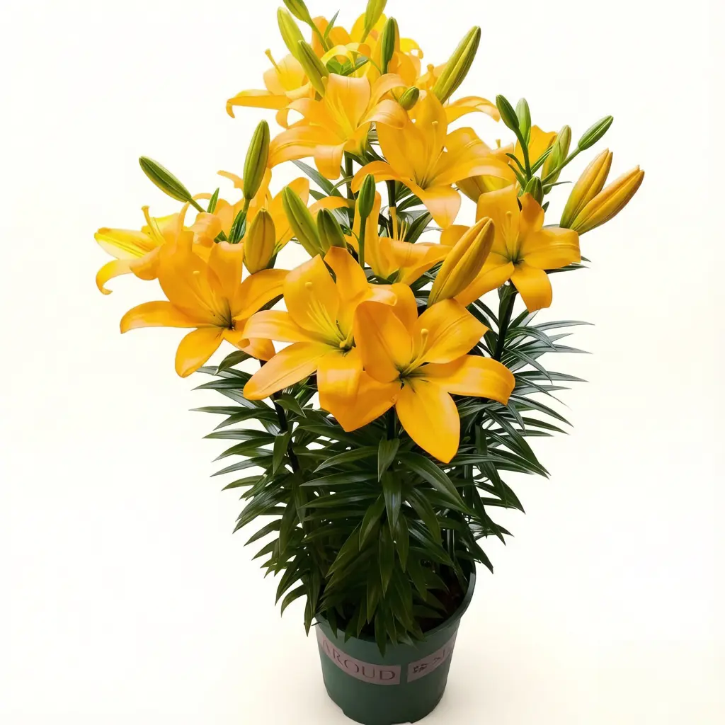 Yellow Amaryllis Lily Starter Bulbs Novice Friendly Indoor Patio Potted Blooming Decor