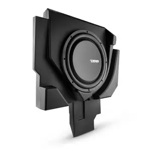 DS18 12 Inch Subwoofer Enclosure - Can-Am Maverick X3 (Can-Am X3) Passenger Side Under Seat Custom Fit Polyethylene Shallow Box with Plug-and-Play PSW12.4D Shallow Water-Resistant Subwoofer, Off-Road Accessory