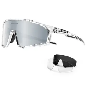 KAPVOE 3Pcs Lenses Outdoor Sports Eyewear Sporty Uv400 Cycling Glasses for Women & Men Goggles Sports & Outdoor Clothes Accessories for OutdoorActivities HD Sunglasse