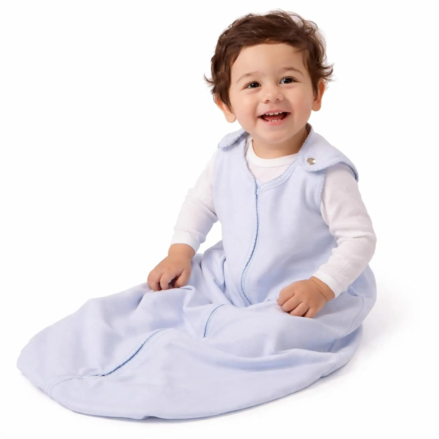 Baby Deedee Sleep Nest Lite - Cotton Sleep Sack 0.6 TOG | Patented shoulder snaps and full-length zipper support easy dressing and diaper changes for warmer routines