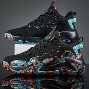 Breathable Men's Basketball Shoes with Non-Slip Soles and Shock Absorption - for, Running, and Walking