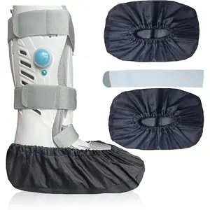 2 pcs Air Cam Walking Boot Covers, Fracture Medical Cast Boots Shoe Covers for Broken Foot Ankle Recovery With Waterproof Anti-slip and Washable (Medium)