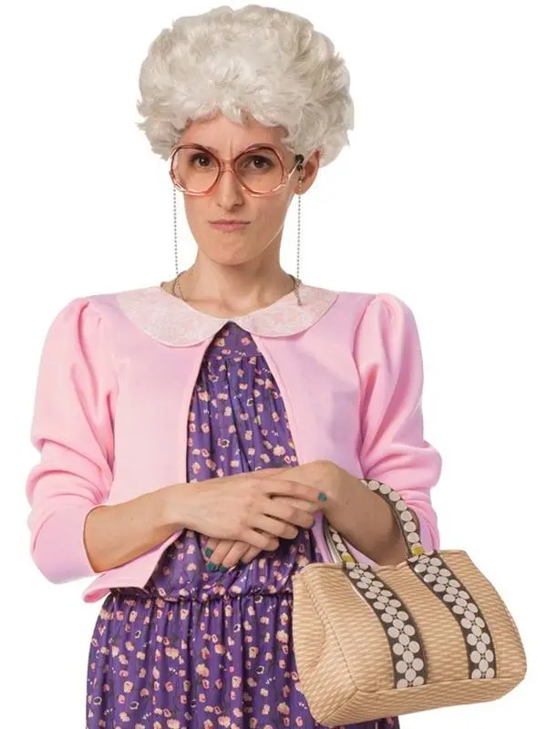 Golden Granny Wise Halloween Costume with Wig, Adult Size L-XL