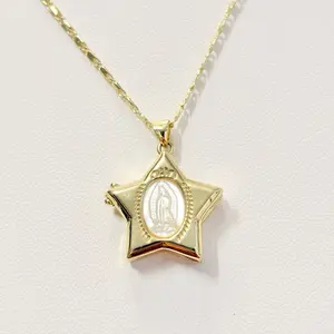 18k Gold Filled Necklace - Vm Star Locket