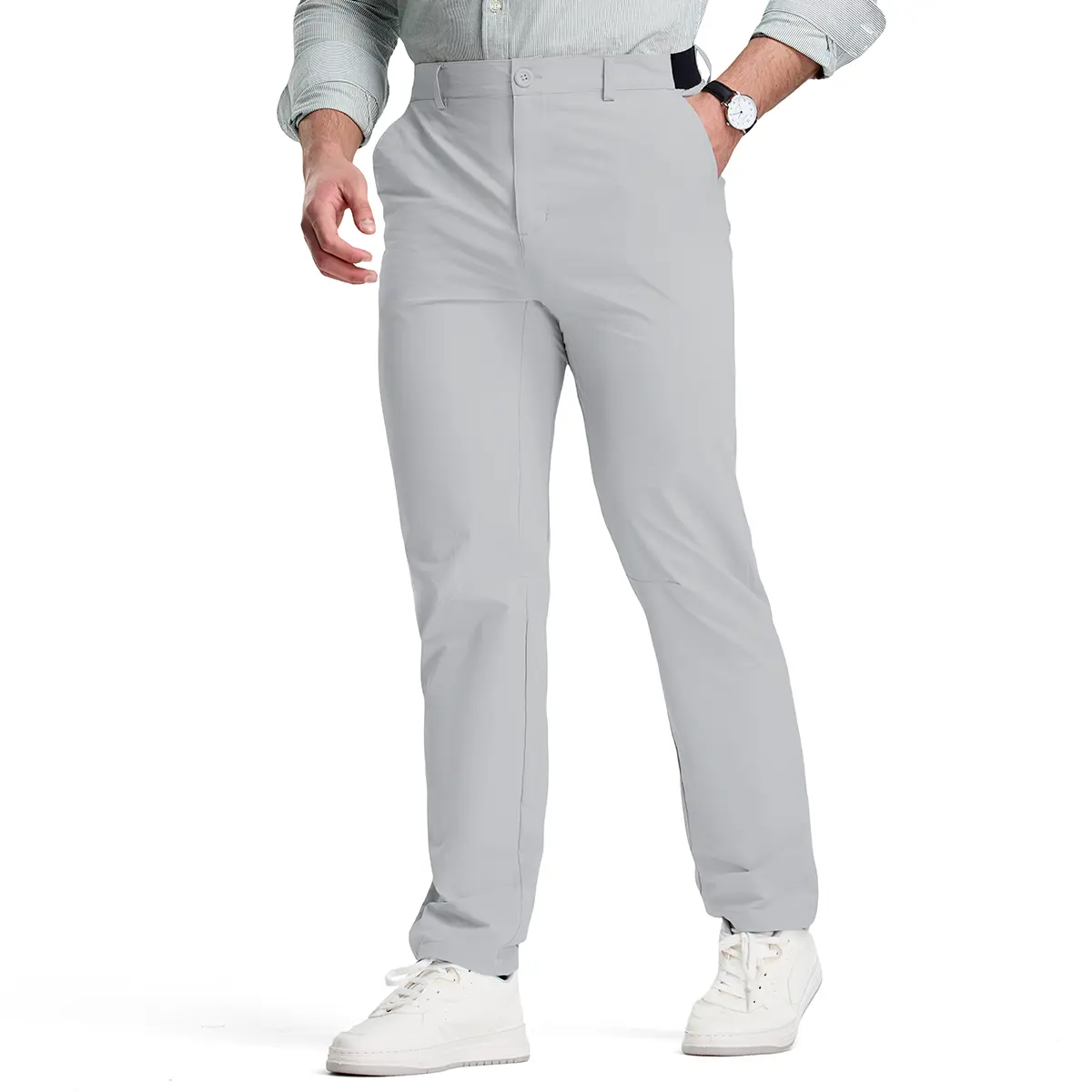TBMPOY Men's Stretch Golf Pants Lightweight Quick Dry Dress Pants Water Resistant Casual Work Travel Pants with Expandable Waist and Pockets