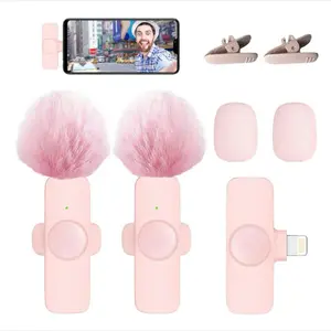 Lavalier Microphones 2pcs for iPhones & iPad - Ultra-Low Delay Noise Reduction, Plug-Play, Microphone Design for Professional Use