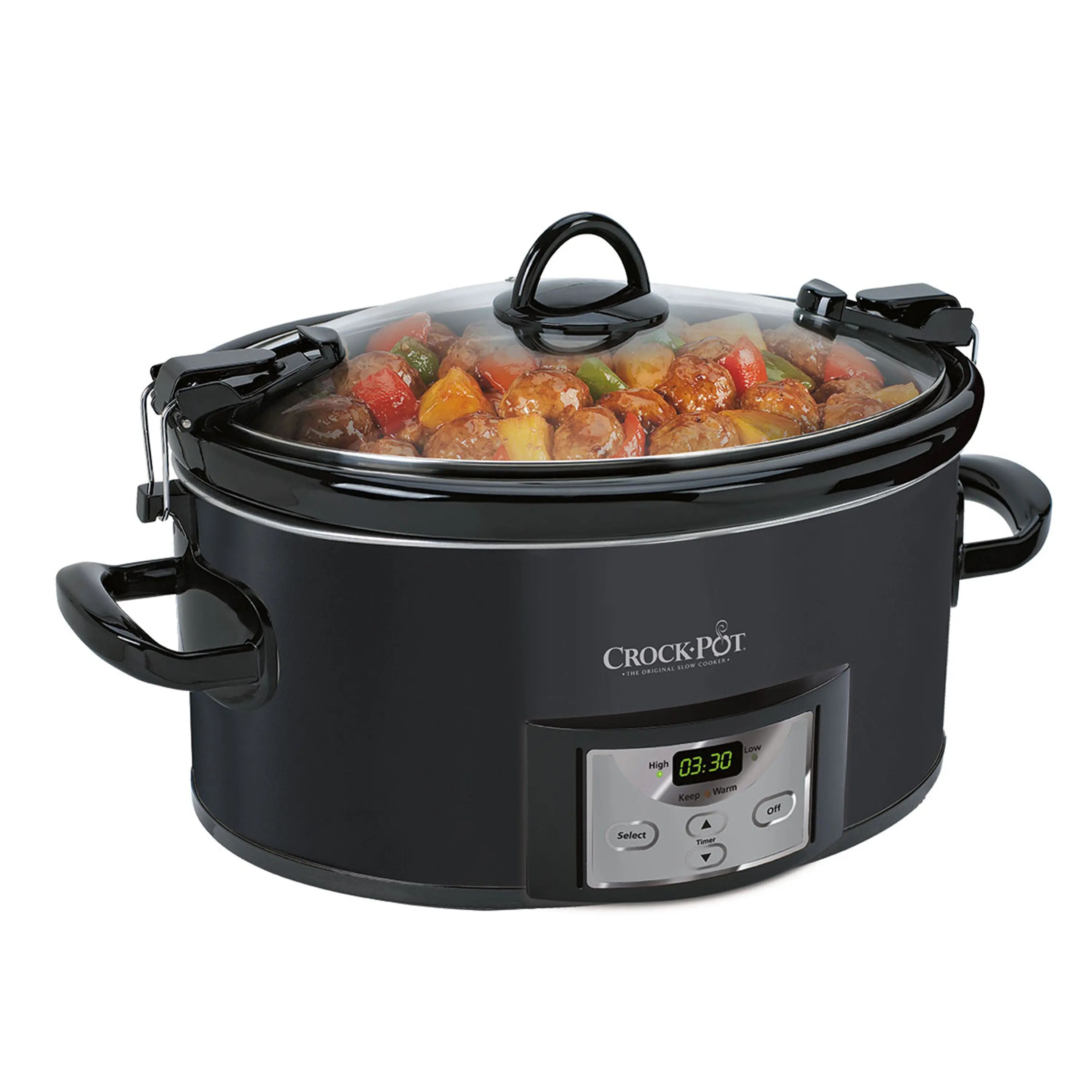 Crock-Pot 7-Quart Programmable Cook & Carry Slow Cooker - Digital Display, Countdown Control, Large Capacity, Locking Lid, 1 CT
