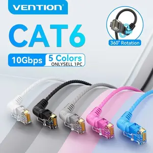 Vention CAT6A Ethernet Cable 10Gbps 90/360 Degree Rotation CAT 6A Slim Networking Internet Lan Cord for PC PS4 Router RJ45 Cable 0.5m 1m 2m 3m 5m 1.5m