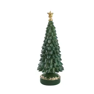 Christmas Tree Ornament, Resin Craft Christmas Decoration, Home Living Room Desktop Decor, Festive Holiday Accessory, Durable Design