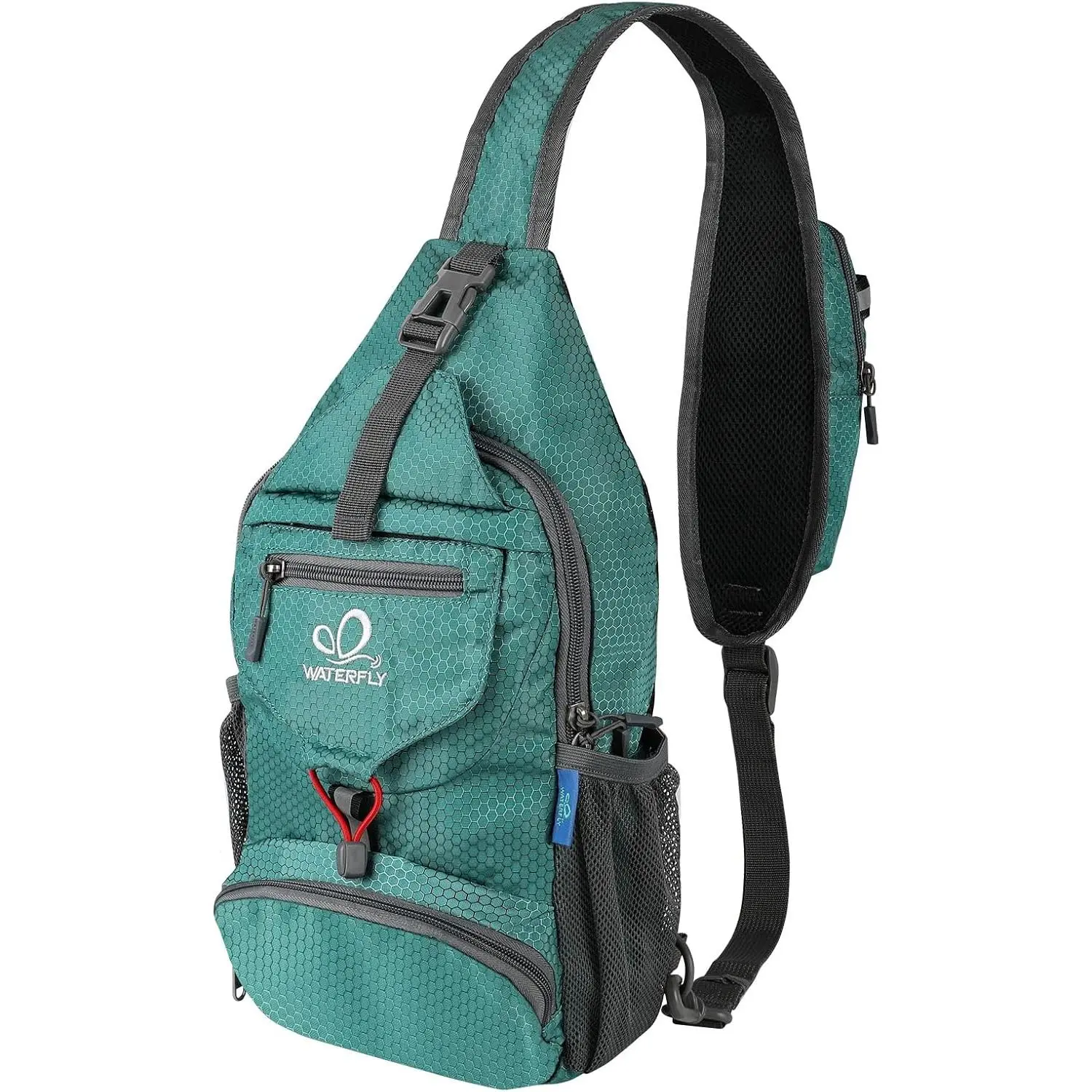 WATERFLY Packable Small Crossbody Sling Backpack Shoulder Chest Bag Daypack for Hiking Traveling