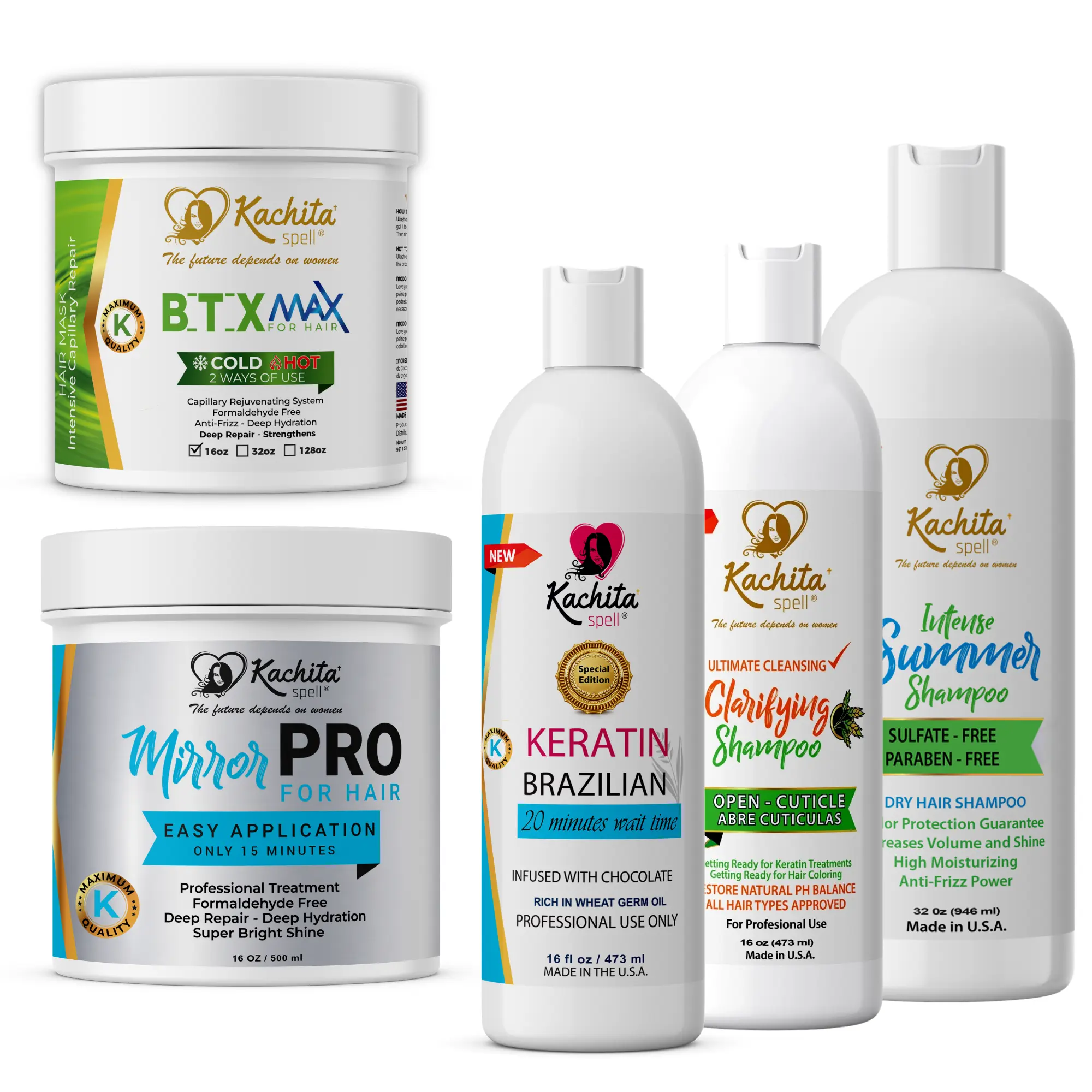 Kachita Spell Full 5 Bundle Hair Keratin Especial SET