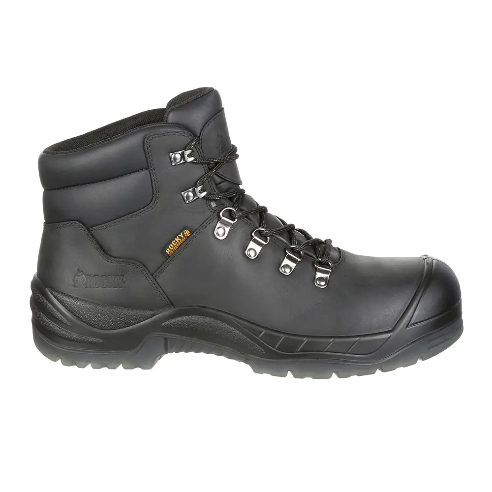 Rocky Mens Smart 5 Inch Waterproof Composite Toe  Work/Duty - Black
