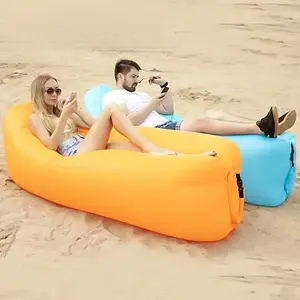 1PC Portable Inflatable Lounger Air Sofa Bed Beach Air Sofa Quick Inflate/Deflate For Beach Camping Music Festivals