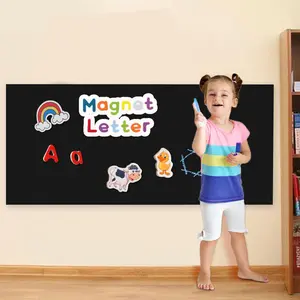 Chalk Board Contact Paper with Adhesive, 40" x 20" Magnetic Chalkboards for Wall, Wallpaper Sheets for Office for School and Kids, Includes Liquid Chalks Markers and Dishcloth and Magnet office whiteboard