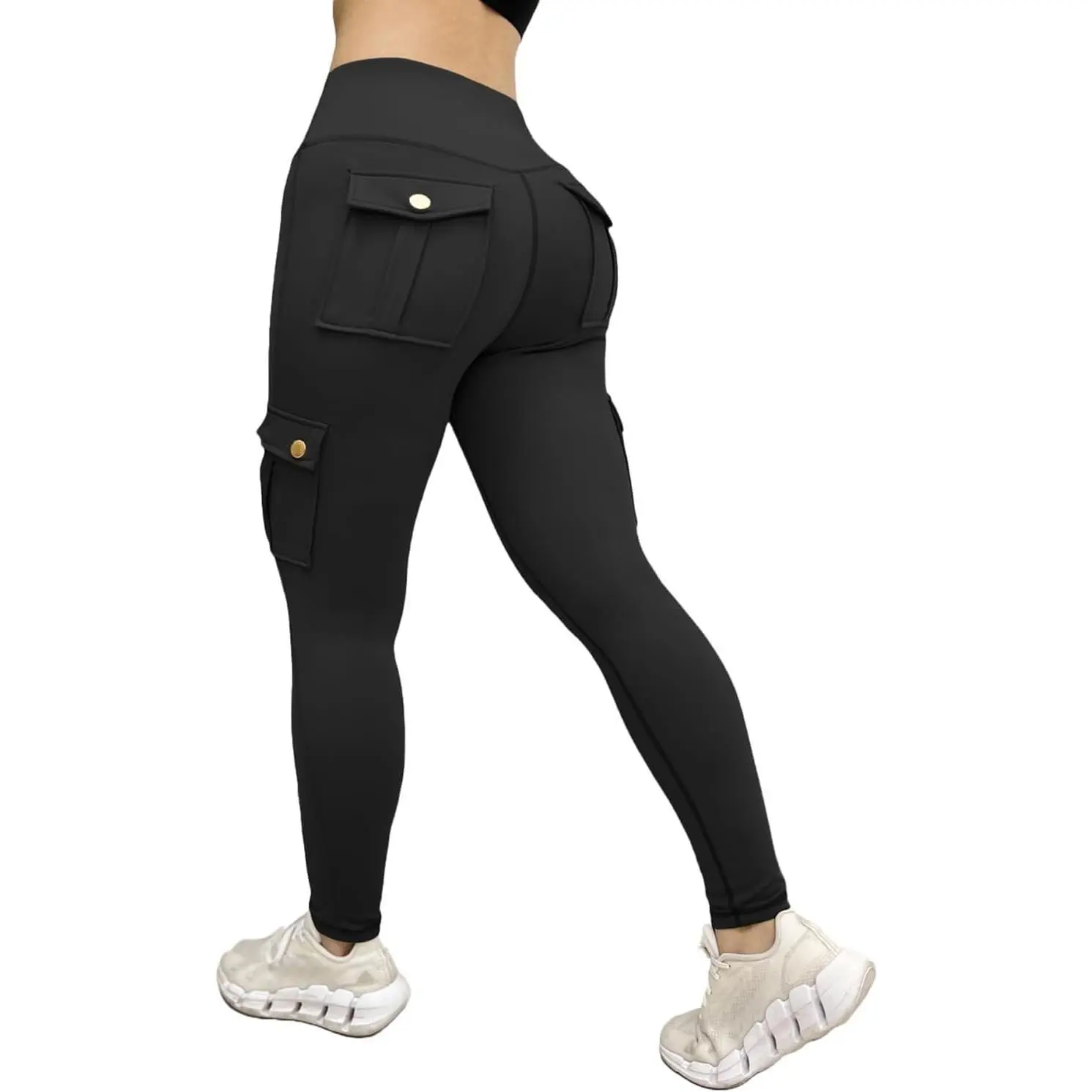 Scrunch Butt Lifting Leggings with Pockets Seamless High Waisted Workout Cargo Pants for Women