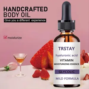 TRSTAY Hydrating Facial Oil with Hyaluronic Acid, Vitamin, Glycolic Acid & Strawberry Flavor, Gentle Moisturizing Formula