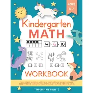 Kindergarten Math Workbook: Kindergarten and 1st Grade Workbook Age 5-7 | Homeschool Kindergarteners | Addition and Subtraction Activities + Worksheets Paperback – March 19, 2020