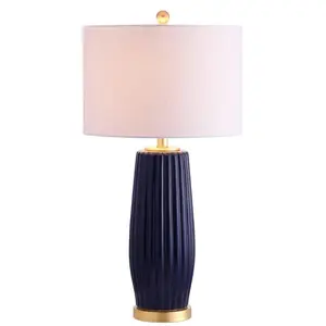 JONATHAN Y Roman Ceramic LED Table Lamp , for bedroom, living room, foyer, hallways, dining room, dorms