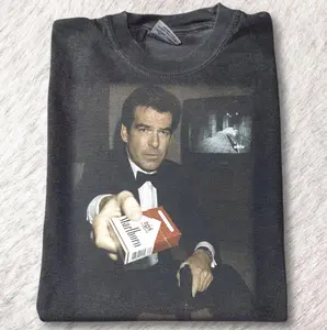 James Bond Goldeneye Vintage Graphic T Shirt, Unisex Cotton Tee Gaming 90s, Womenswear Menswear Top Streetwear Outfits