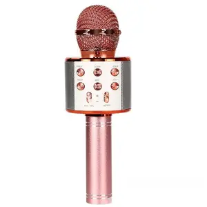Wireless Bluetooth Karaoke Microphone for Kids, 5-in-1 Portable Handheld Karaoke Mic Speaker Player Recorder with  FM Radio
