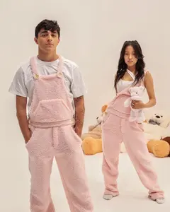 tricki | Teddy Fluffy Overalls - Ultra Soft, Sherpa, Fuzzy, Cozy, Unisex