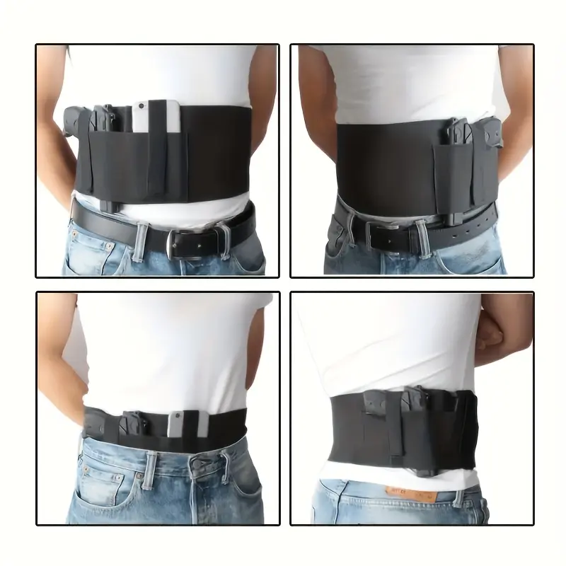 WGuardP Belly Holster for Men & Women - Universal Holster for Concealed Carry with Premium Elastic Material that Feels Secure, Breathable Elastic Fit Moves With You, Premium Elastic Material Feels Secure