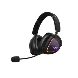 ASUS ROG Delta II Wireless Gaming Headset (50mm Titanium Drivers, ROG SpeedNova, 10mm Super-Wideband Mic, 110+HR Battery, DualFlow Audio, BT, 2.4 GHz, 3.5 mm, For PC, Switch, PS4, PS5, Xbox) - Black