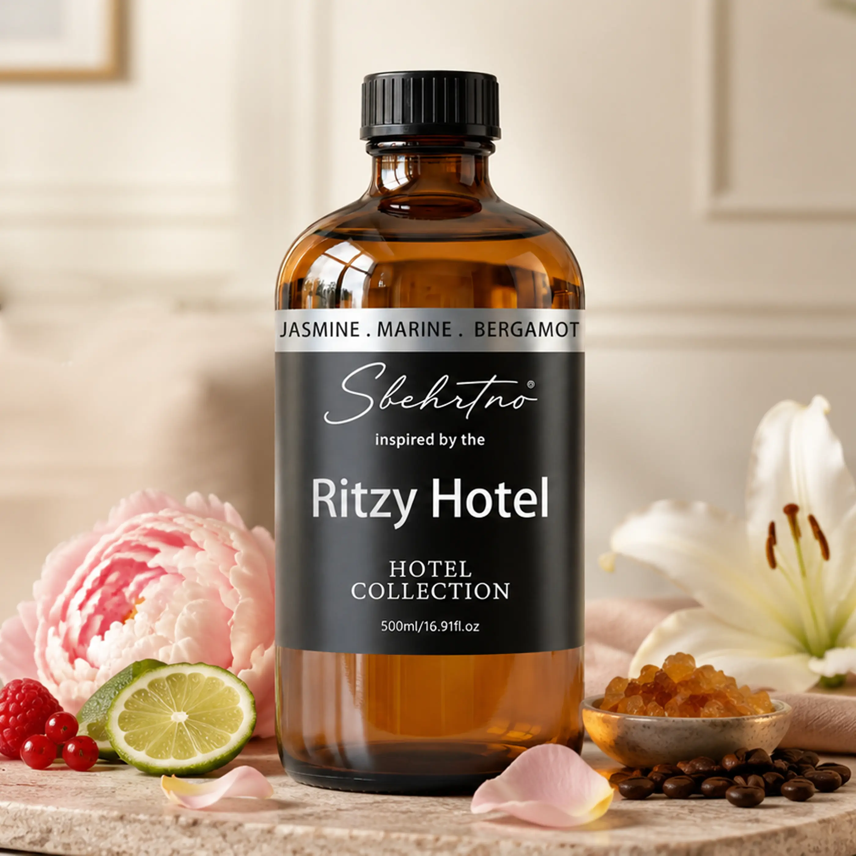 Sbehrtno Hotel Collection Aromatherapy Oil Diffuser Scent Oil - Luxury Coastal Home Fragrance with Lemon, Bergamot, Sea Breeze - Compatible with Ultrasonic, Waterless Diffusers Aromatic Sage Gift