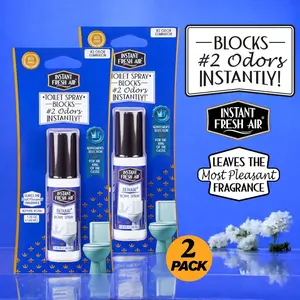 2-Pack Superior BENAIR Neptune Royal for Gentlemen Toilet Spray Air Freshener, Bowl Bottle 1.35 Oz Deodorizer Eliminator Fresh Scented Aroma, Blocks Odors when you go, Perfume Original Value Odor Remover Deodorizer For After or Before  –INSTANT FRESH AIR