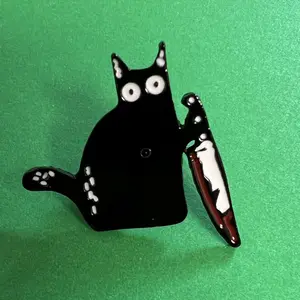 Scary Cat Pin