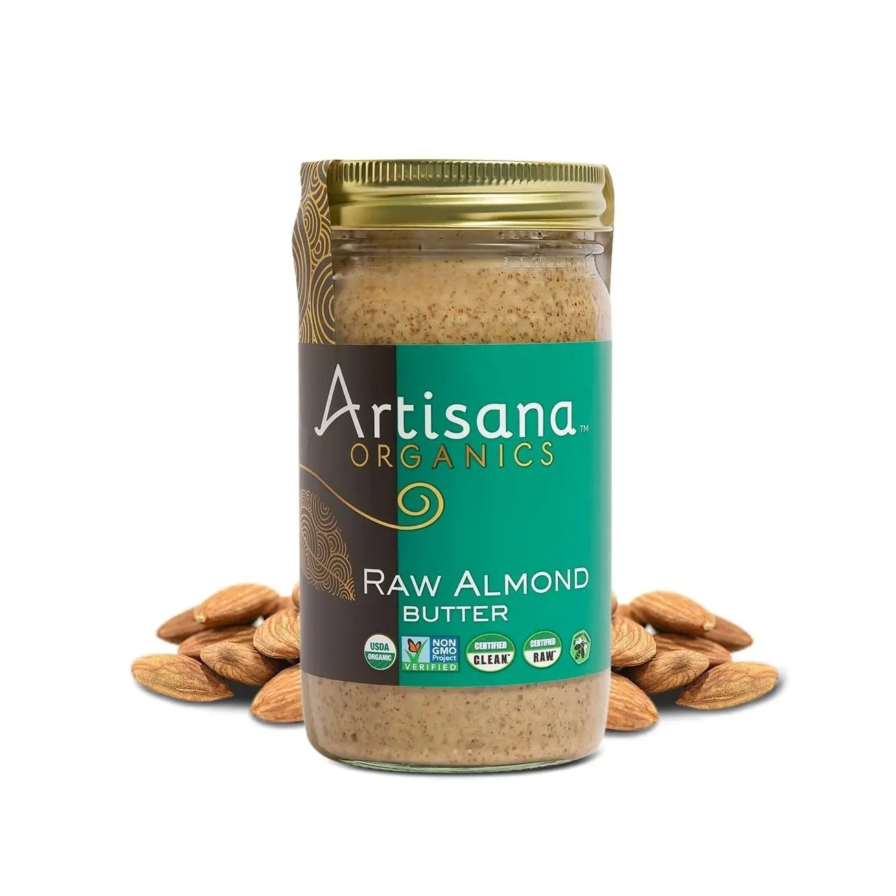 Artisana Organics Raw Almond Butter, 14oz | USDA Organic, No Sugar Added, No Palm Oil, Vegan, Paleo and Keto Friendly, Non GMO