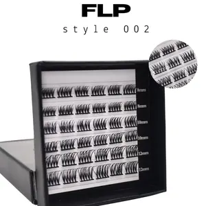 FLP - STYLE 002 - Hybrid Look - CC Curl DIY Eyelash Extension - Lash Extension Clusters