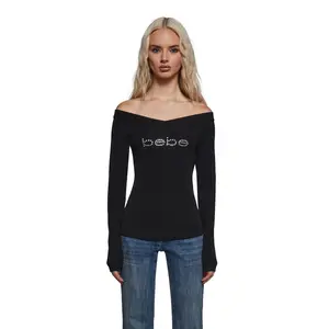 Logo Off The Shoulder Top