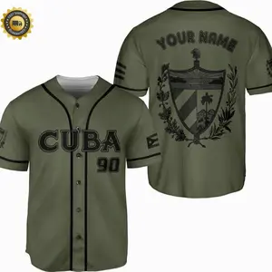 Personalized Cuba Baseball Jersey: Cuban Flag Shirt