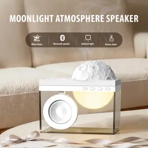 Moonlight Atmosphere Bluetooth Speaker with Lunar Night Light, Aroma Stone and Relaxing White Noise