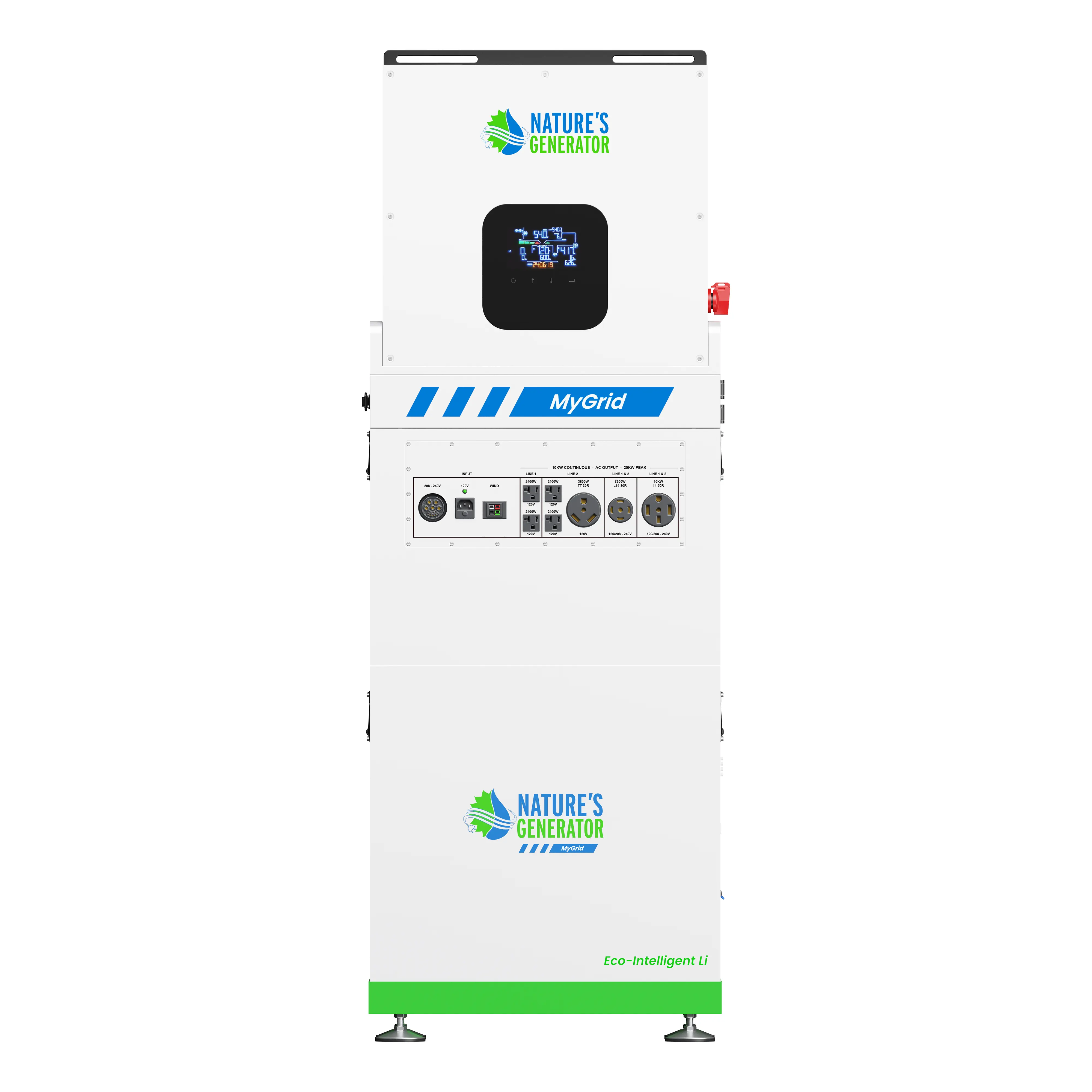 Nature’s Generator MyGrid Lithium 10K Solar Generator with Plug&Play Design