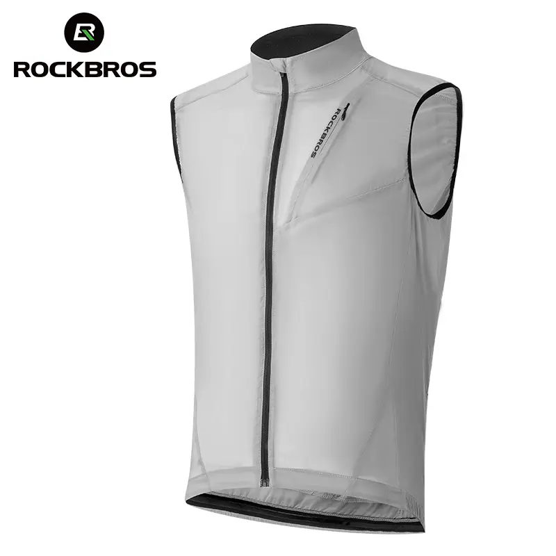 ROCKBROS Unisex Sports Vest - Reflective, Windproof, UV Protection, Lightweight Athletic Workout Clothing, Training Vest, Breathable Workout Sleeveless Activewear, Breathable Sports Vest